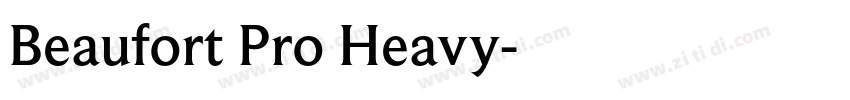 Beaufort Pro Heavy字体转换